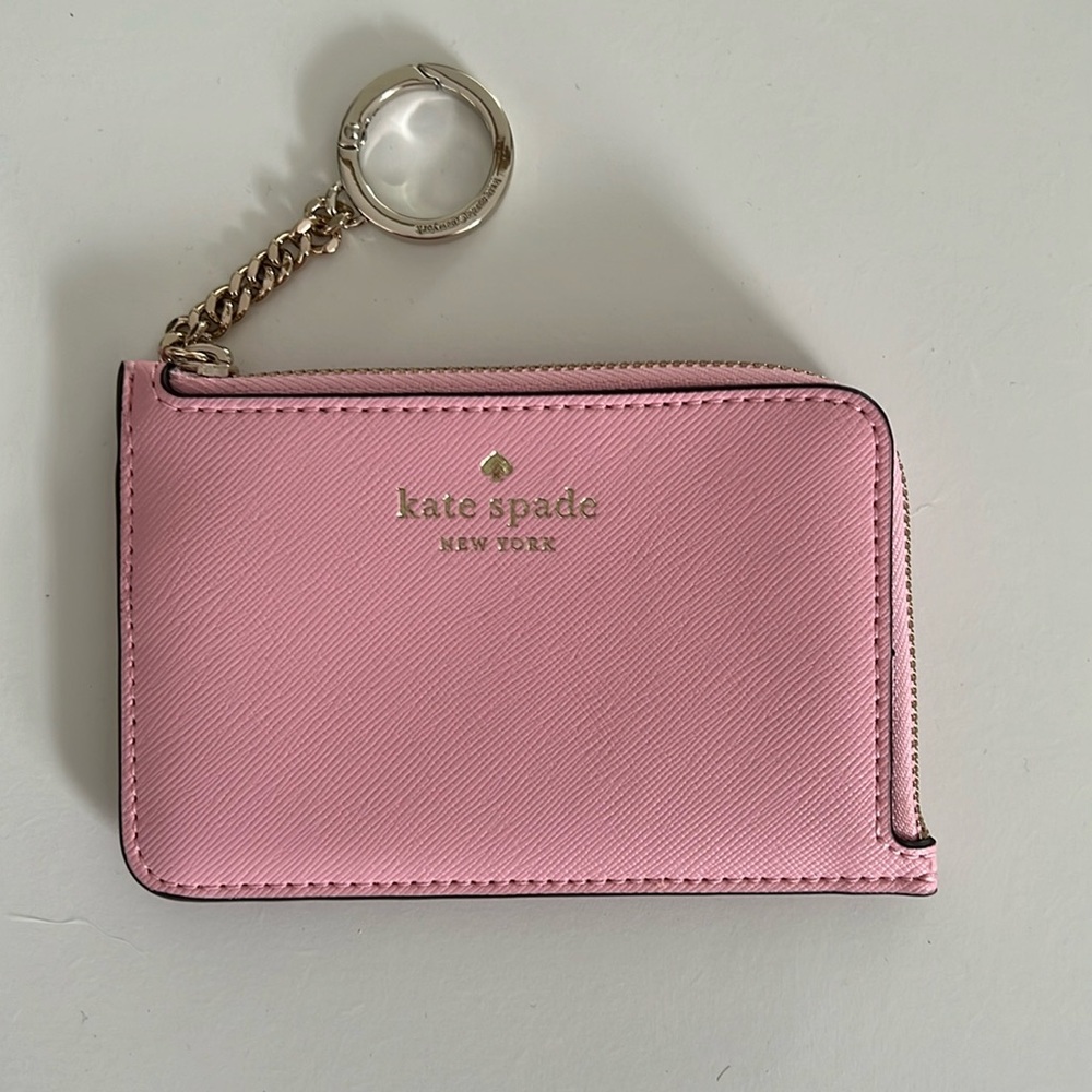 Kate spade pink card case/keychain! Brand new never used (without tags)